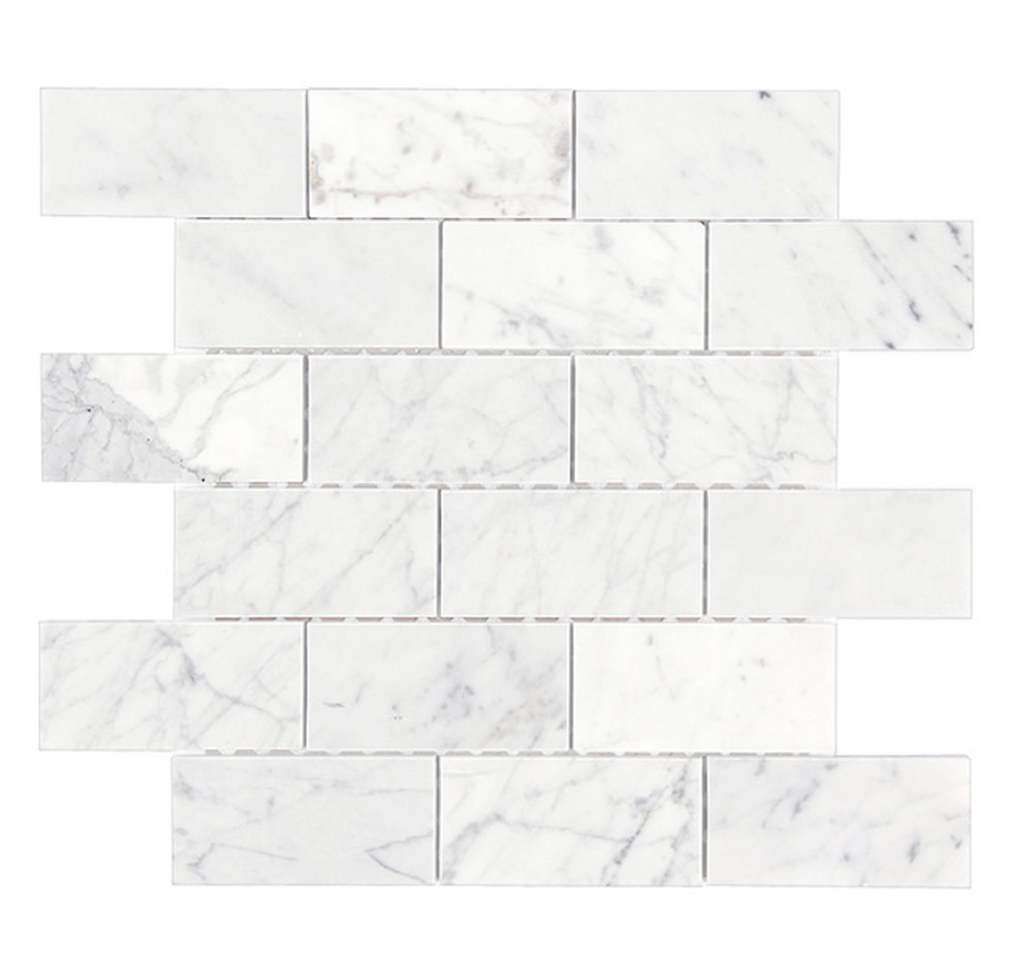 Blanco 12 in. x 12 in. Marble Mosaic Wall Tile