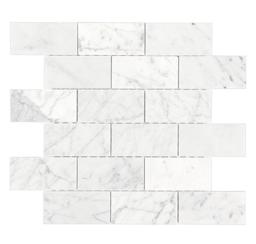 Blanco 12" x 12" Marble Mosaic Wall Tile - Design Element Bath Kitchen - Tile - 