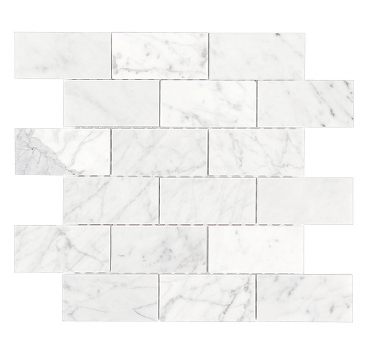 Blanco 12" x 12" Marble Mosaic Wall Tile - Design Element Bath Kitchen - Tile - 